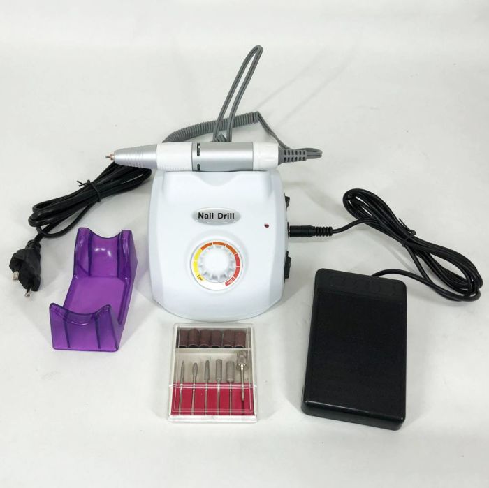 Фрезер для маникюра и педикюра Drill Pro Nail Drill, 30000 об/мин, фрезер для ногтей. Цвет: белый