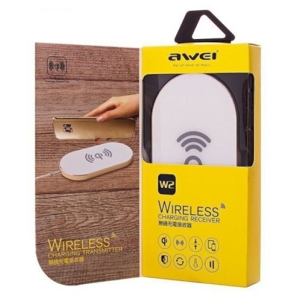 Беспроводное зарядное устройство Awei W2, беспроводная зарядка usb для iphone для андроид. Цвет: черный