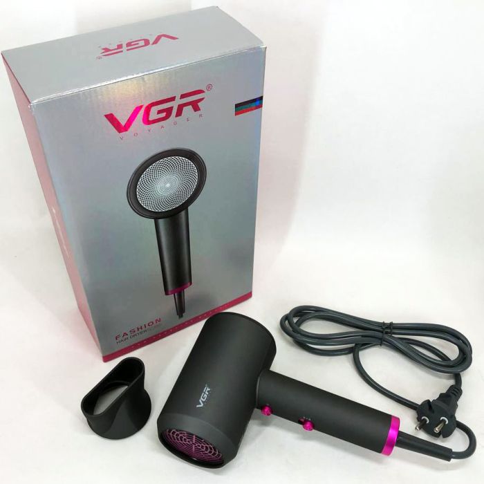 Профессиональный фен для сушки и укладки волос VGR V-400 2000 Вт 3 темперурных 2 скоростных режима