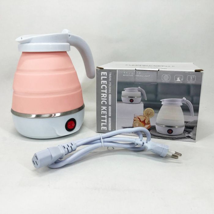 Электрочайник складной Travel Folding 600ml. Цвет: розовый
