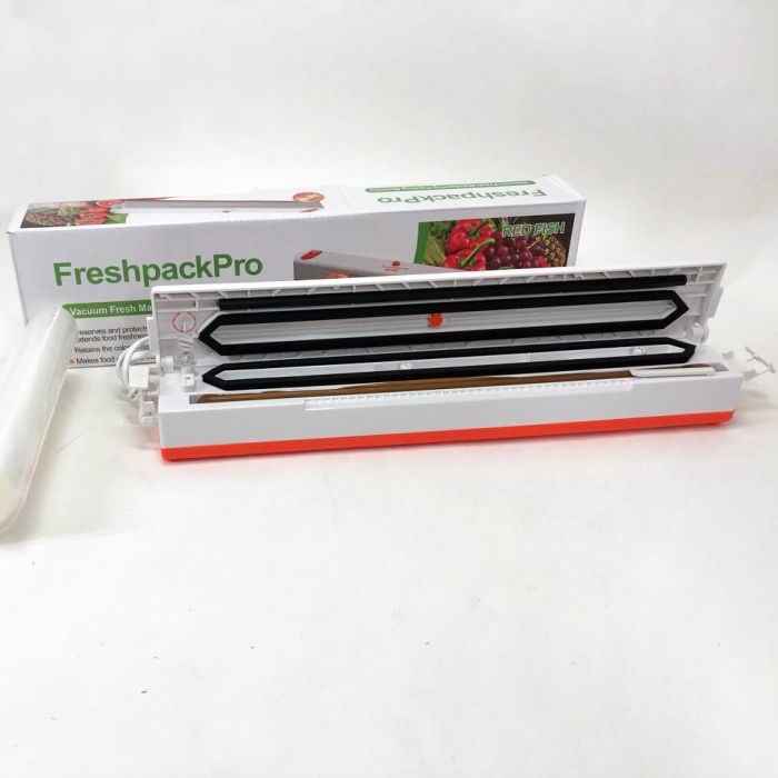Вакууматор Freshpack Pro вакуумный упаковщик еды, бытовой. Цвет: оранжевый