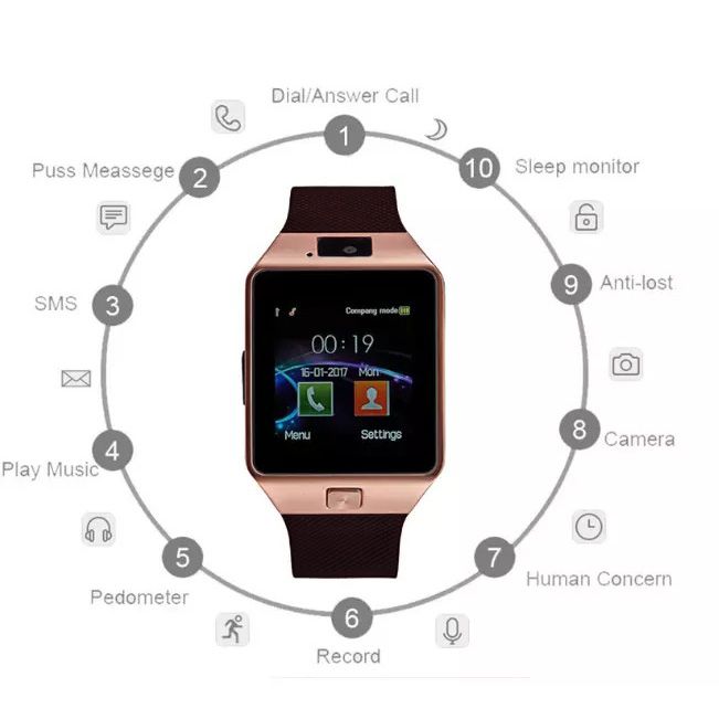 Смарт-часы Smart Watch Q18. Цвет: золотой
