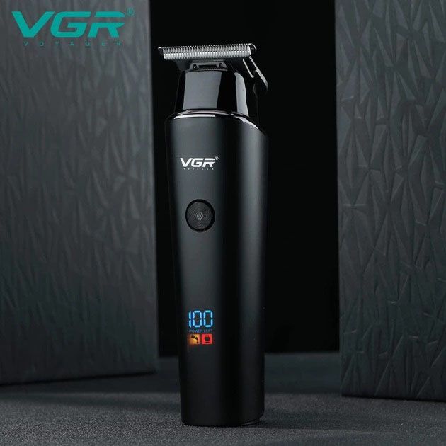 Триммер для волос VGR V-937, с USB-кабелем для зарядки, светодиодным дисплеем, 3 насадками