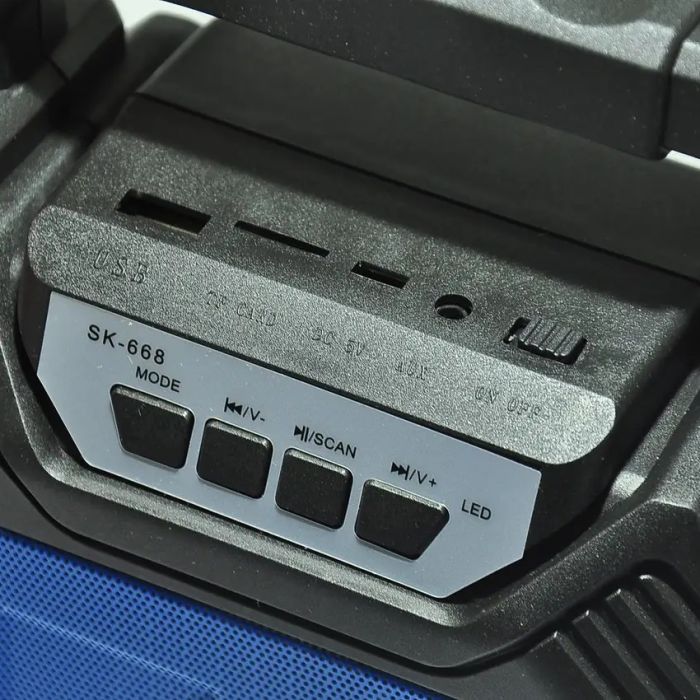 Беспроводная портативная Bluetooth колонка YF-668BT. Цвет: синий