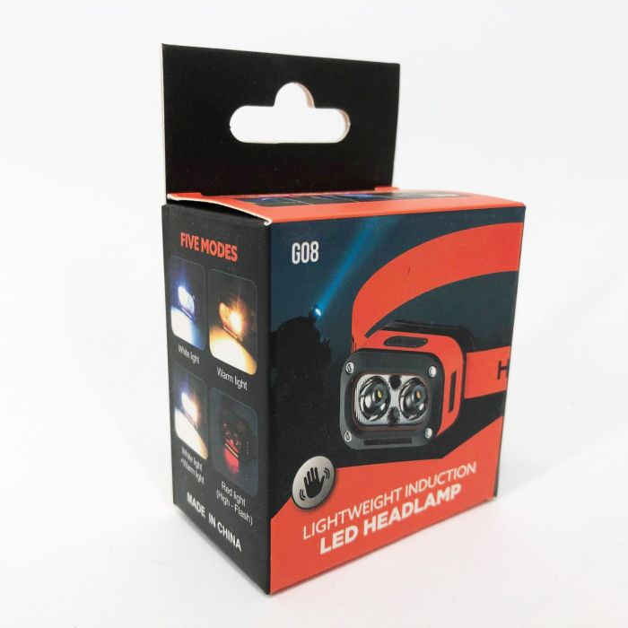Фонарь налобный G08-2XPG(white+yellow)+LED(red), Налобный фонарь для автолюбителей, Led фонарь налобный