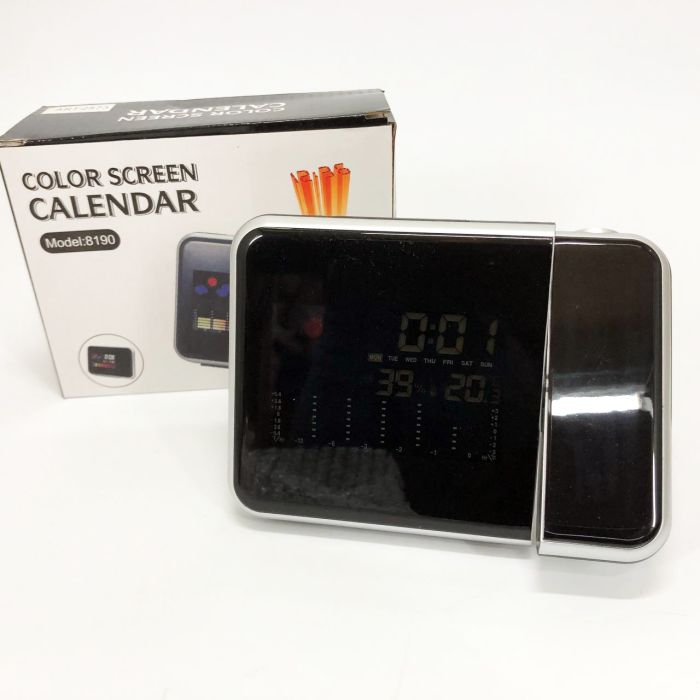 Часы метеостанция DS-8190 2573 с проектором времени + календарь с термометром
