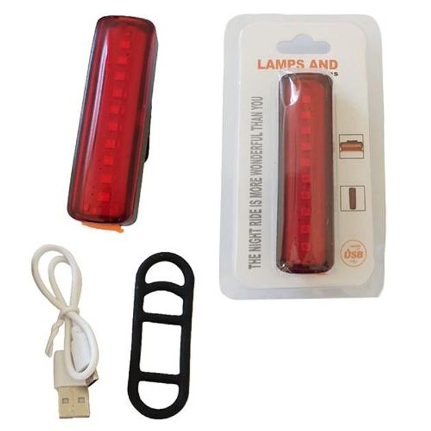 Велофонарь XFL-102-10SMD, Стоп-сигнал на заднюю раму велосипеда, Фонарь для велосипеда с акб
