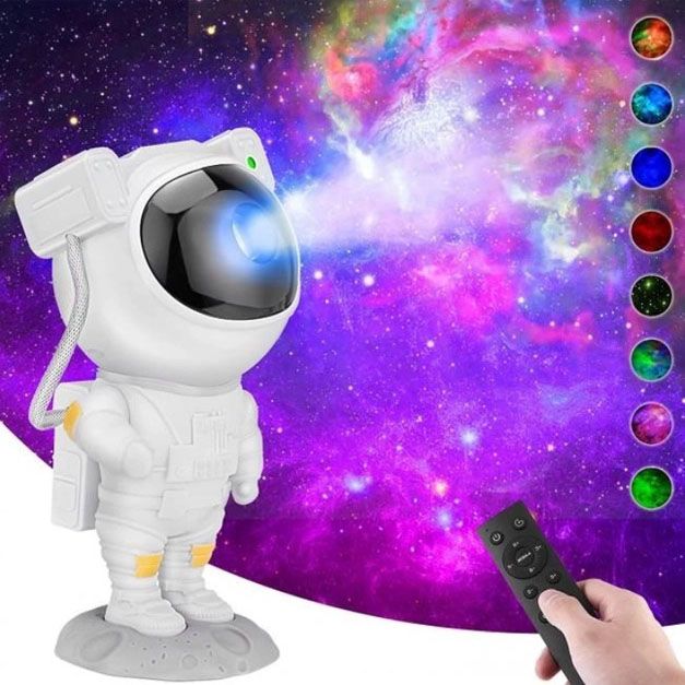 Проектор галактики лазерный астронавт, Космический проектор, Детский ночник проектор космонавт