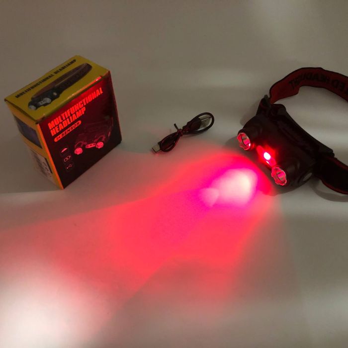 Фонарь налобный 6532-3030+SMD(WHITE+RED), Мощный налобный фонарь для рыбалки, Фонарь для шлема на голову