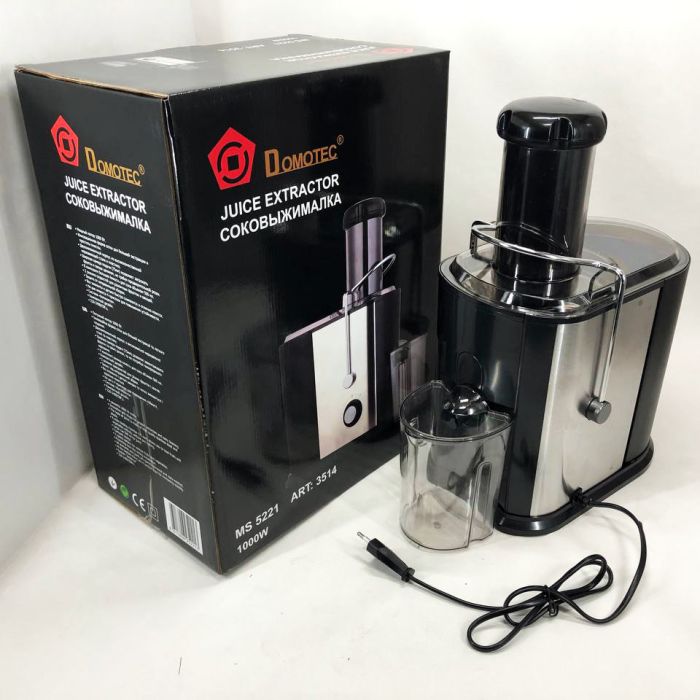 Соковыжималка Domotec MS-5221 1000 W, соковыжималка универсальная соковыжималка электро на стакан