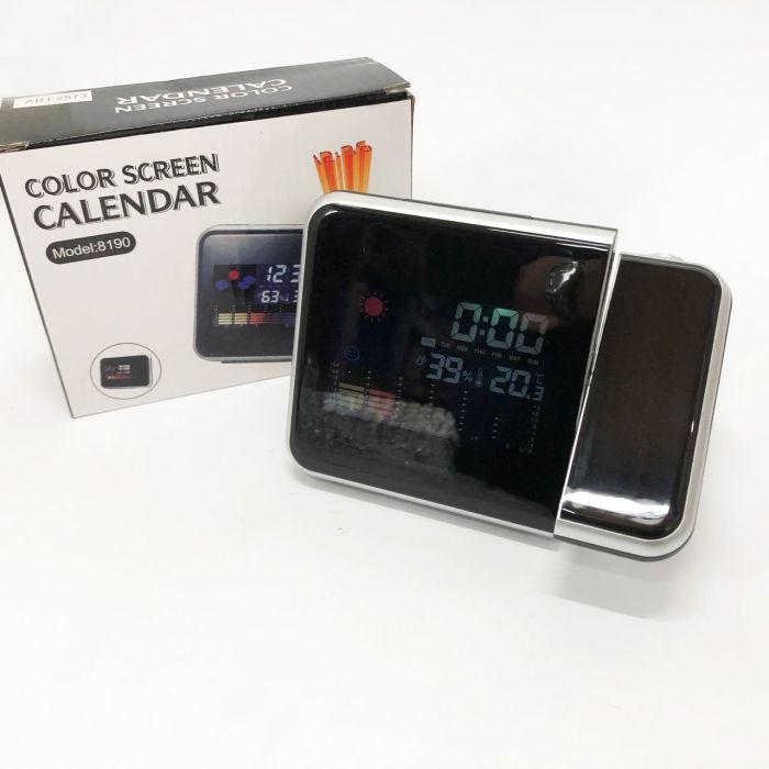 Часы метеостанция DS-8190 2573 с проектором времени + календарь с термометром
