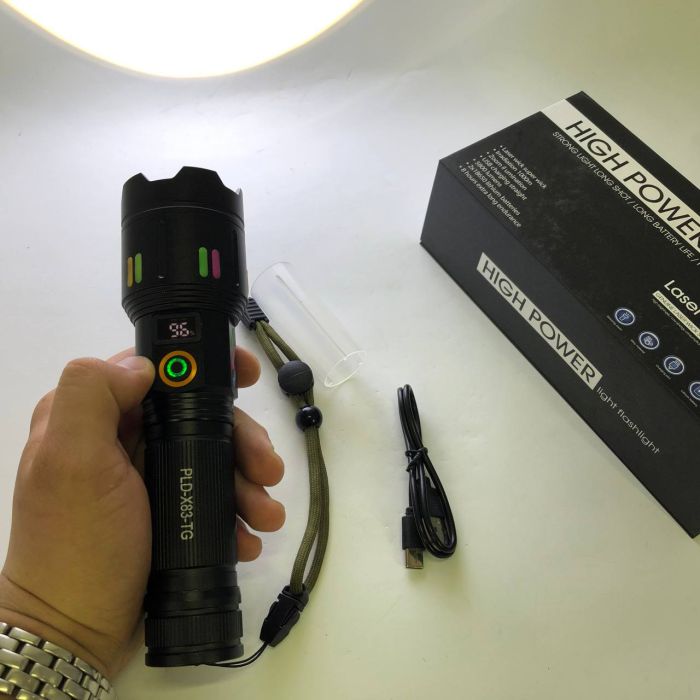 Фонарь NIGHT VISION FLUORESCENCE X83 WHITE LASER PM30-TG, светодиодный ручной аккумуляторный портативный