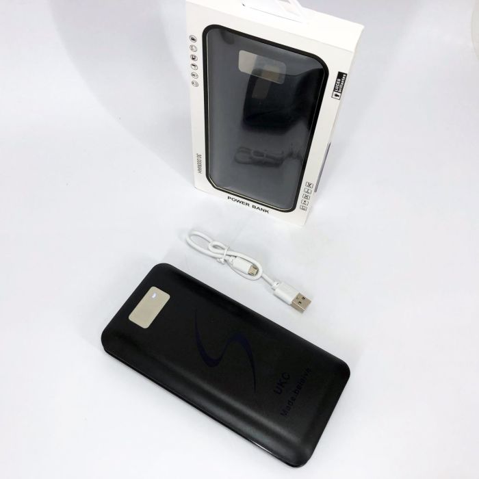 Портативная мобильная зарядка Power Bank 30000 mAh UKC, Внешний аккумулятор, Зарядка power bank. Цвет: черный