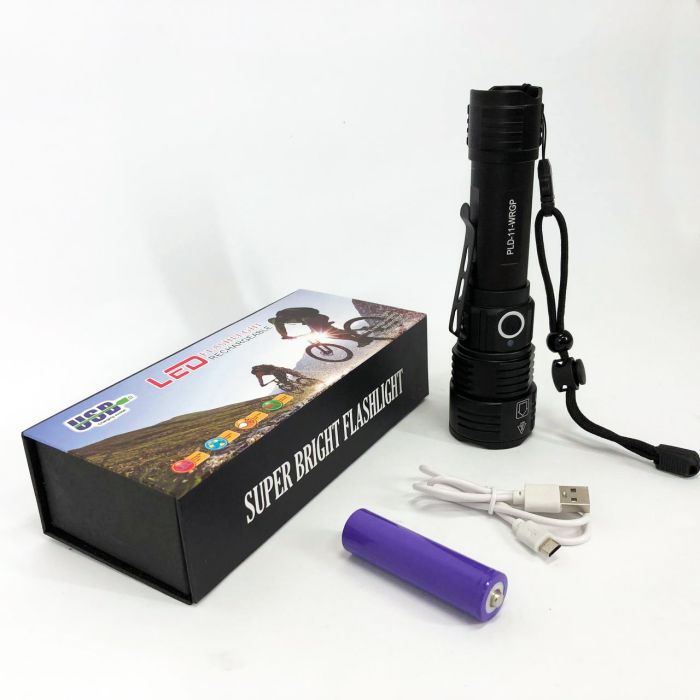 Фонарь ручной аккумуляторный PLD-11-4XPE(RGB), Карманный фонарь с usb зарядкой, Тактический фонарь police