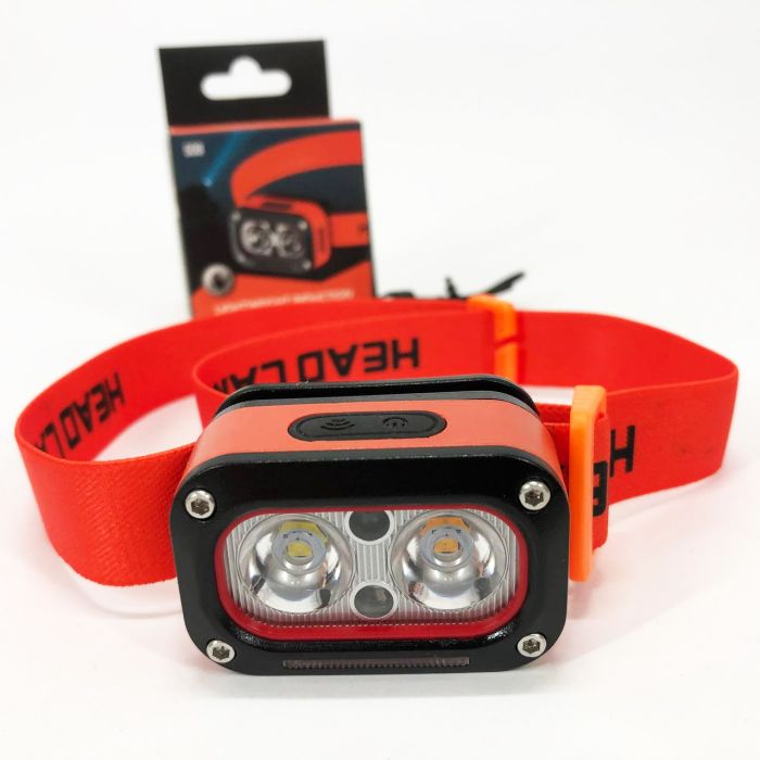 Фонарь налобный G08-2XPG(white+yellow)+LED(red), Налобный фонарь для автолюбителей, Led фонарь налобный