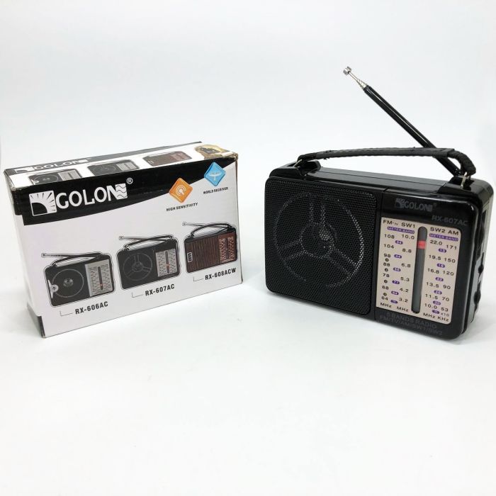 Портативный Радиоприёмник всеволновой GOLON RX-607 AC, Переносной приемник fm am, FM-приемники