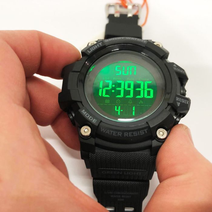 Часы наручные мужские SKMEI 1384BK BLACK, водонепроницаемые мужские часы. Цвет: черный