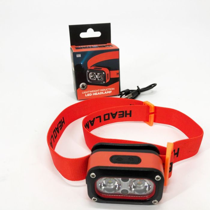 Фонарь налобный G08-2XPG(white+yellow)+LED(red), Налобный фонарь для автолюбителей, Led фонарь налобный