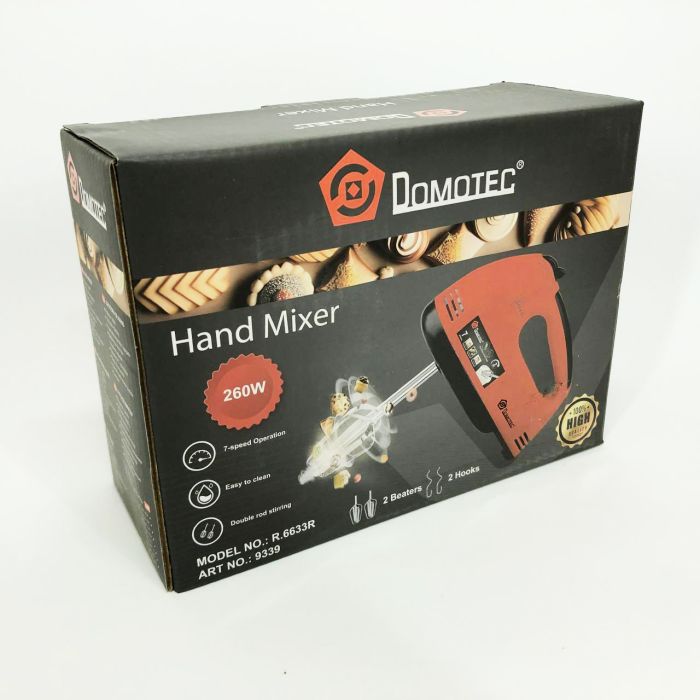 Миксер DOMOTEC R6633R 260 Вт, Кухонный ручной миксер хороший, Миксер для приготовления крема