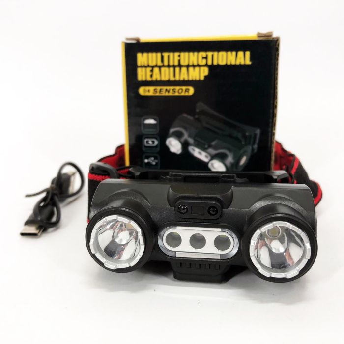 Фонарь налобный 6532-3030+SMD(WHITE+RED), Мощный налобный фонарь для рыбалки, Фонарь для шлема на голову