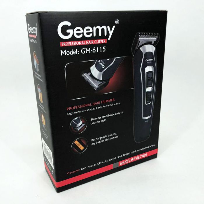 Машинка для стрижки GEMEI GM-6115, машинка для стрижки волос беспроводная. Цвет: синий