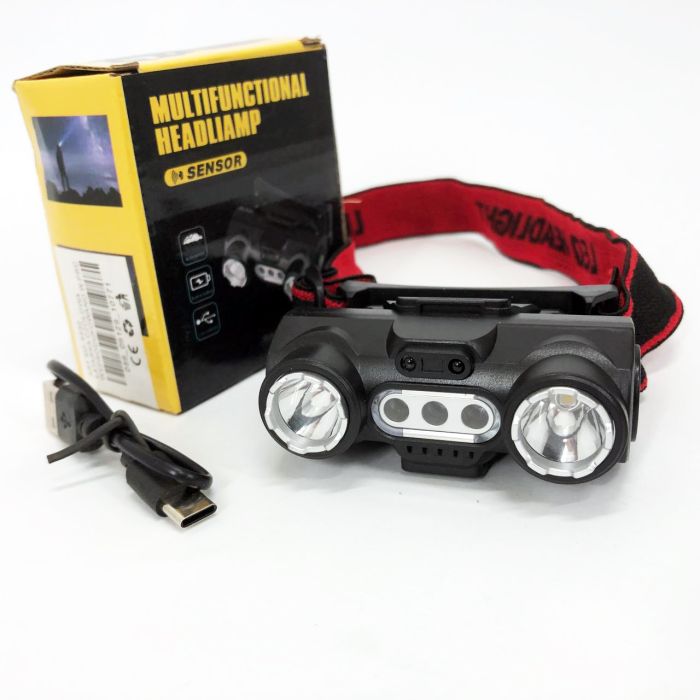 Фонарь налобный 6532-3030+SMD(WHITE+RED), Мощный налобный фонарь для рыбалки, Фонарь для шлема на голову