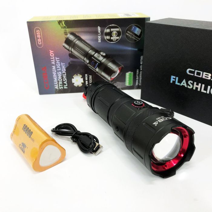 Фонарь CB-B53-TG, 3х18650, power bank, индикация заряда, Фонарик светодиодный для туриста сверхмощный