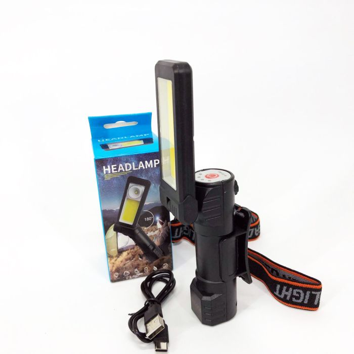 Фонарь WORKLIGHT 2 в 1 5305-COB(WHITE+YELLOW), Мощный фонарь для рыбалки, Мощный фонарь на голову