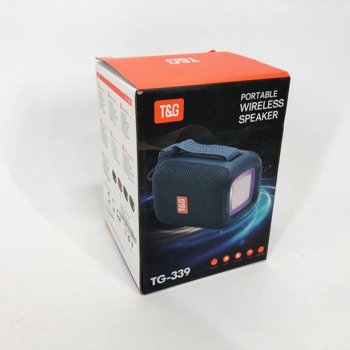 Портативная Bluetooth колонка TG339 5W с RGB подсветкой, Громкая блютуз колонка. Цвет: красный