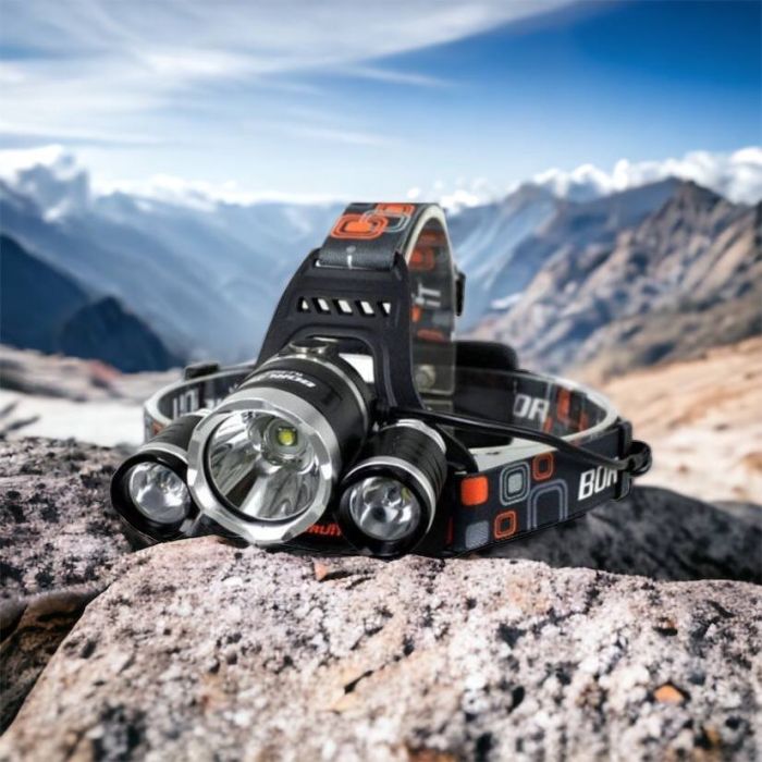 Фонарь Police 3000-T6+2XPE (2х18650, 5 режимов, Zoom, 1500 люмен), Налобный фонарь с линзой