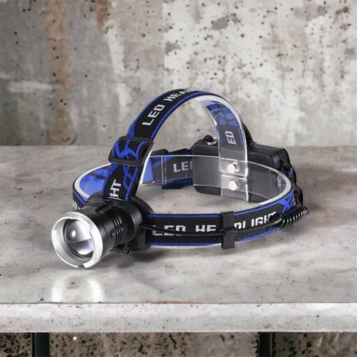 Налобный фонарь Bailong BL-T24-P50 аккумуляторный LED/Zoom 3 режима работы, фонарь на голову для рыбалки