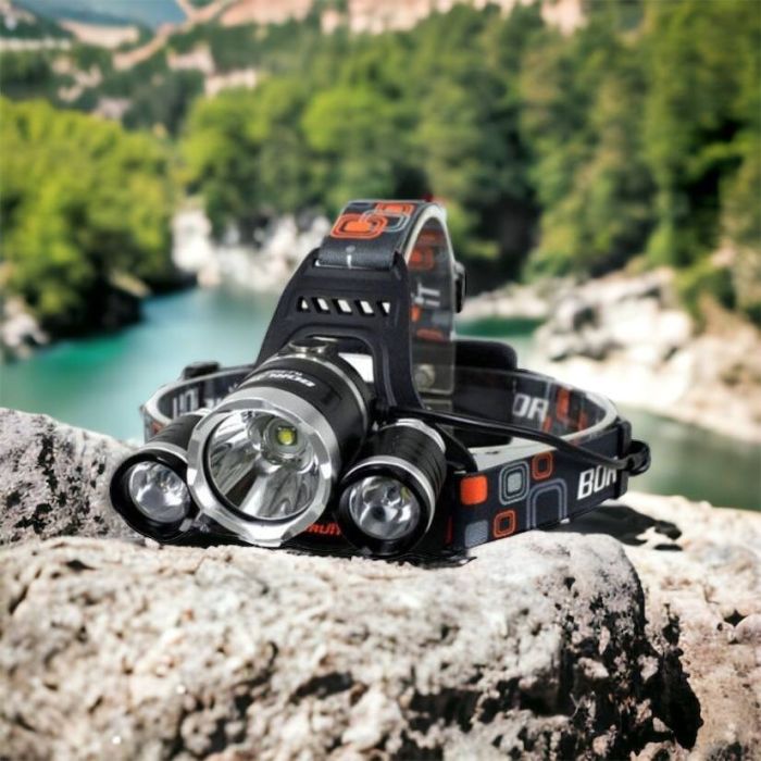 Фонарь Police 3000-T6+2XPE (2х18650, 5 режимов, Zoom, 1500 люмен), Налобный фонарь с линзой