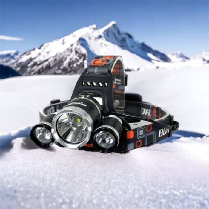 Фонарь Police 3000-T6+2XPE (2х18650, 5 режимов, Zoom, 1500 люмен), Налобный фонарь с линзой