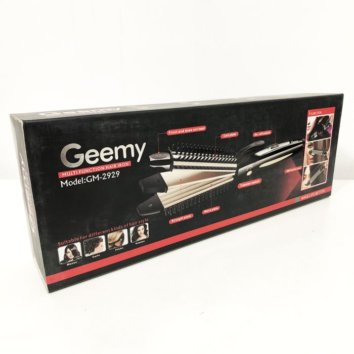 Щипцы расческа для волос GEMEI GM-2929. Цвет: черный