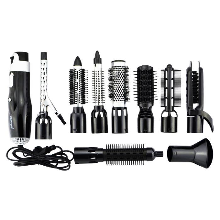 Фен щетка 10 в 1 GEMEI GM-4833. Цвет: черный