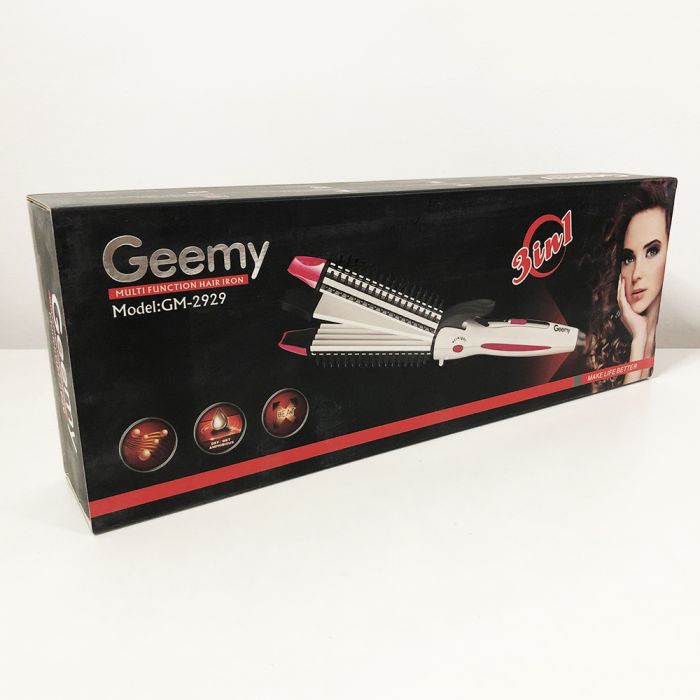 Щипцы расческа для волос GEMEI GM-2929. Цвет: белый