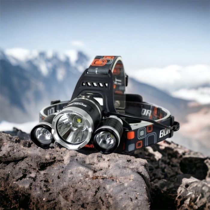Фонарь Police 3000-T6+2XPE (2х18650, 5 режимов, Zoom, 1500 люмен), Налобный фонарь с линзой