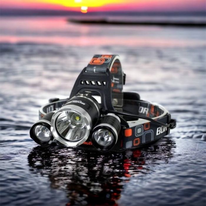 Фонарь Police 3000-T6+2XPE (2х18650, 5 режимов, Zoom, 1500 люмен), Налобный фонарь с линзой
