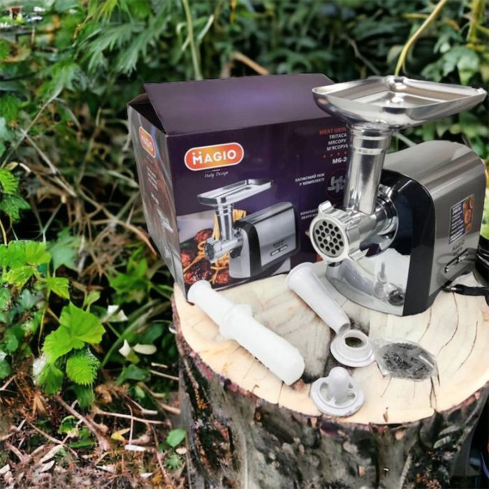Мясорубка Magio MG-269, 2400 W, мясорубка электрическая металл, мясорубка с металлическим редуктором
