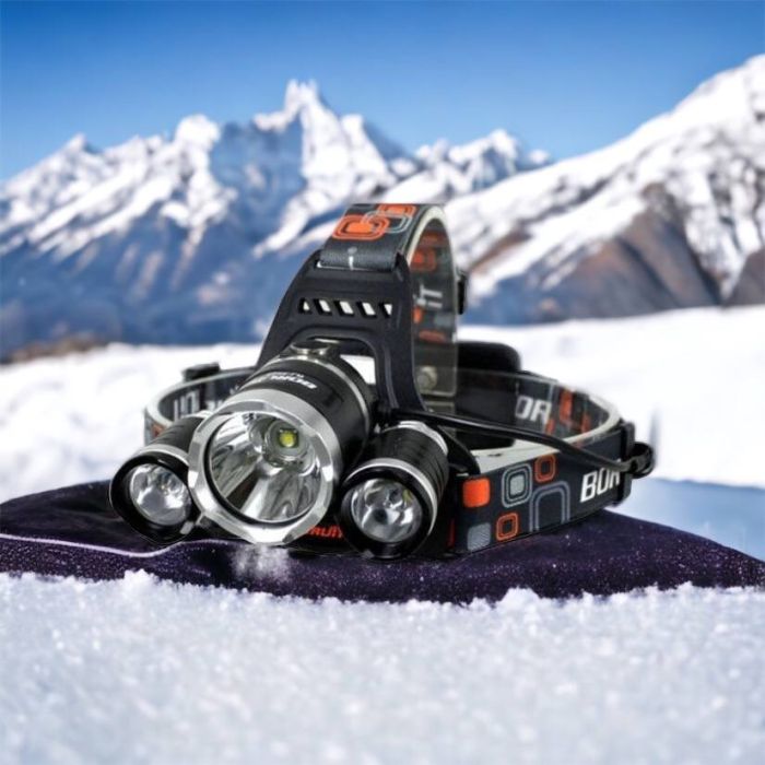 Фонарь Police 3000-T6+2XPE (2х18650, 5 режимов, Zoom, 1500 люмен), Налобный фонарь с линзой