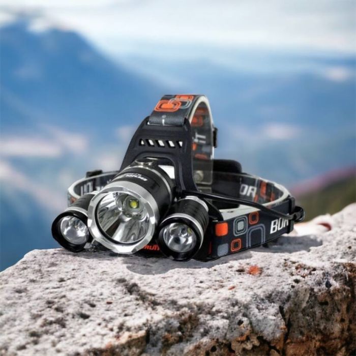 Фонарь Police 3000-T6+2XPE (2х18650, 5 режимов, Zoom, 1500 люмен), Налобный фонарь с линзой