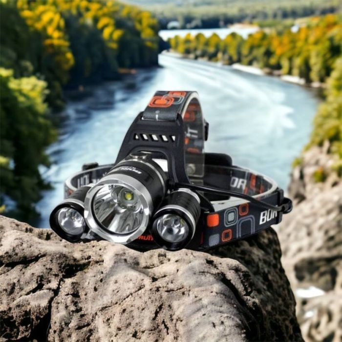 Фонарь Police 3000-T6+2XPE (2х18650, 5 режимов, Zoom, 1500 люмен), Налобный фонарь с линзой