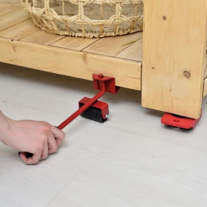 Набор для перемещения мебели и крупногабаритных предметов Moving Helpers (красный, 5 предметов)