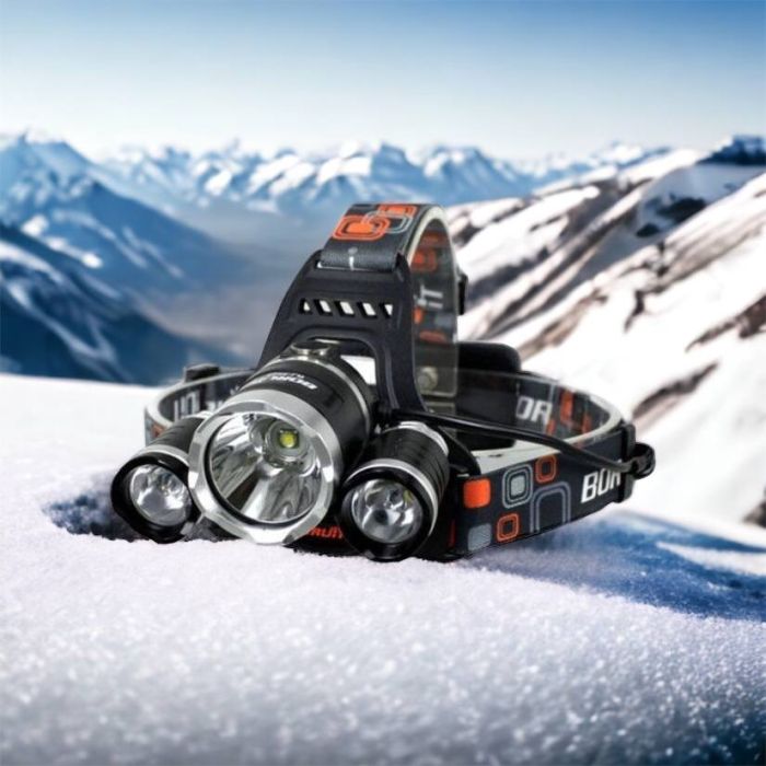 Фонарь Police 3000-T6+2XPE (2х18650, 5 режимов, Zoom, 1500 люмен), Налобный фонарь с линзой