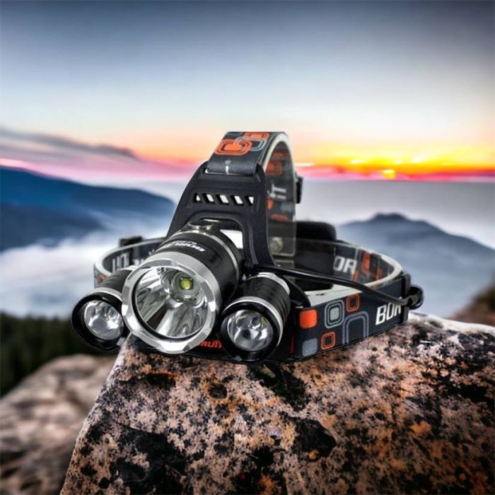 Фонарь Police 3000-T6+2XPE (2х18650, 5 режимов, Zoom, 1500 люмен), Налобный фонарь с линзой