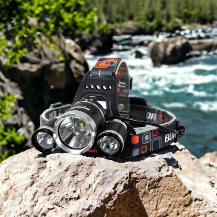 Фонарь Police 3000-T6+2XPE (2х18650, 5 режимов, Zoom, 1500 люмен), Налобный фонарь с линзой