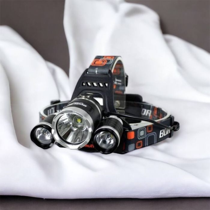 Фонарь Police 3000-T6+2XPE (2х18650, 5 режимов, Zoom, 1500 люмен), Налобный фонарь с линзой