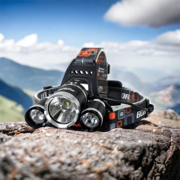 Фонарь Police 3000-T6+2XPE (2х18650, 5 режимов, Zoom, 1500 люмен), Налобный фонарь с линзой