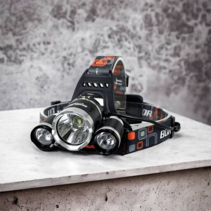 Фонарь Police 3000-T6+2XPE (2х18650, 5 режимов, Zoom, 1500 люмен), Налобный фонарь с линзой