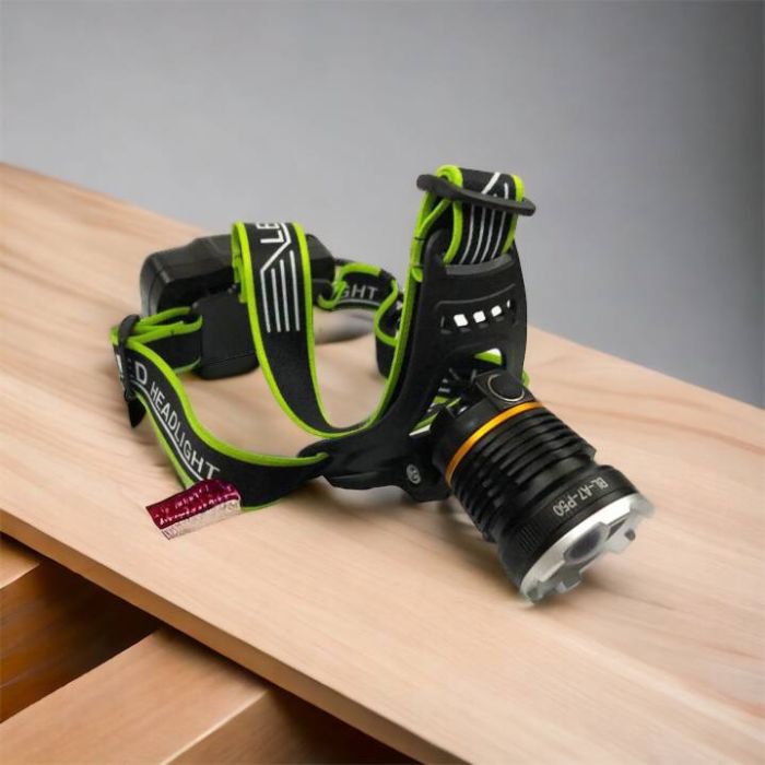 Налобный фонарь Bailong BL-A7-P50, zoom, microUSB, 2х18650, 3 режима, сверхмощный налобный фонарь